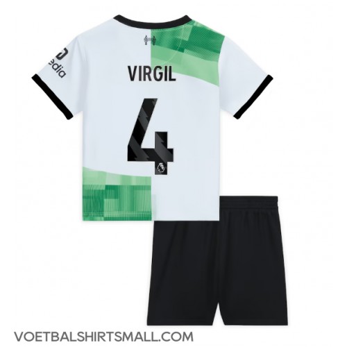 Liverpool Virgil van Dijk #4 Babykleding Uitshirt Kinderen 2023-24 Korte Mouwen (+ korte broeken)